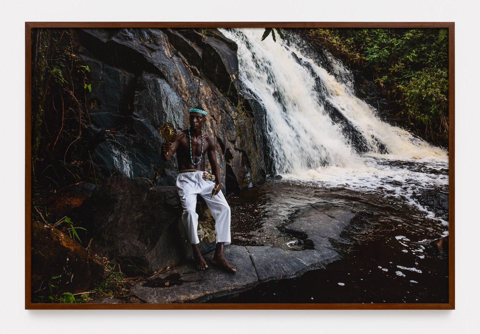 Logunedé na cachoeira, da série Narrativas de Abebê com Ofá [Logunedé na cachoeira, from the Narrativas de Abebê com Ofá series], 2026